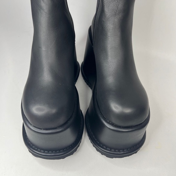 UNIF Shoes Nwot Unif 0 Leather Smoke Boot Super High Stacked